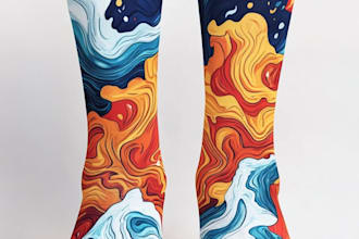 make a custom and pattern socks design