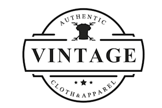 make vintage girls clothing brand logo design with business