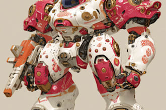 create custom mecha robot art