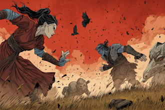 comic book illustration with comic book illustrator