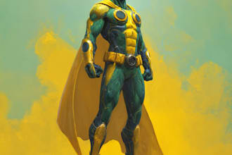superhero character for comics