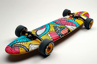 do scooter skateboard surfboard wrap design