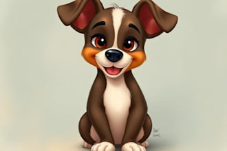 draw pet portrait with disney style