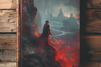 make a fantasy book cover, thriller book cover