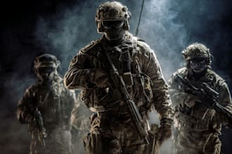 draw military themed illustrations