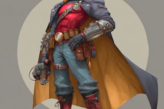 create superhero cartoon character for you