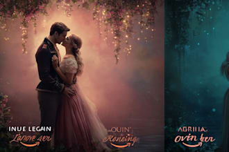 design intimate romantic book cover with close up emotional