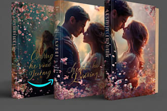 design poetic romantic book cover with emotional