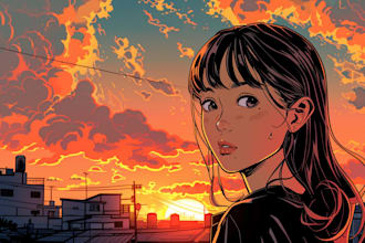 draw anime manga comic book illustration, manhwa manga art anime manga artist