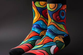 design custom and unique socks design