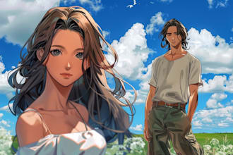 draw anime manga comic book illustration, manhwa manga art anime manga artist