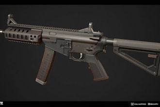 create 3d prop and weapon modeling for realistic game asset and tactical weapons