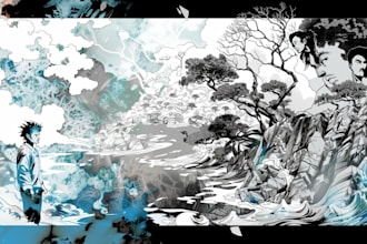 draw anime manga comic book illustration, manhwa manga art anime manga artist