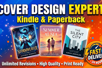 design professional book cover, ebook cover, and KDP cover design