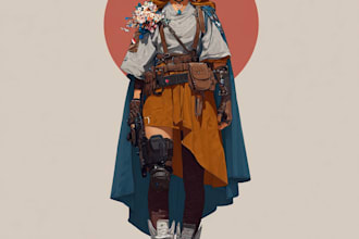 draw stunning anime illustration with unique style