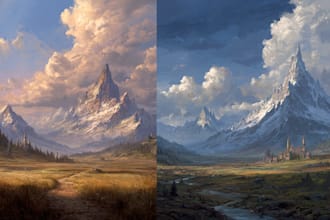 design a conceptual fantasy landscape