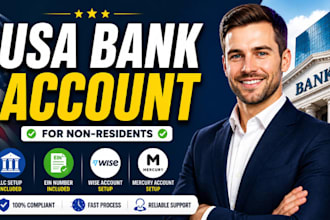 open USA bank account for non residents with llc and address proof