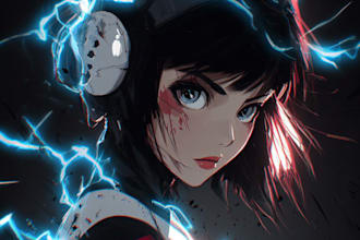 drawing anime artwork illustration with high quality