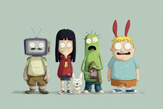 design custom mascot and cartoon character