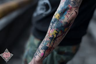 custom an abstract tattoo design