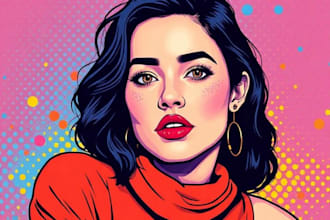 draw amazing vector pop art style from your photo