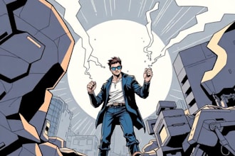 comic book illustration with comic book illustrator