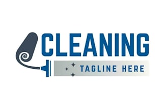 create a professional cleaning logo design