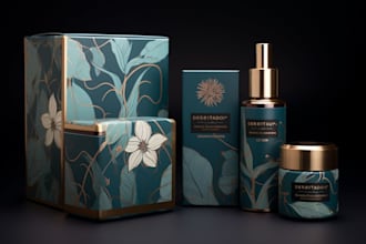 design supplement or hemp product packaging box and label