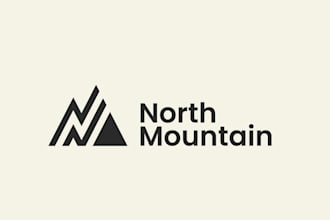 create a professional mountain logo design