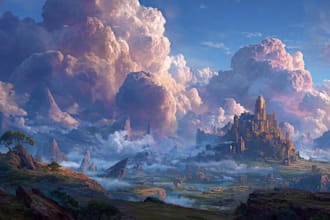 draw fantasy art and concept art illustration
