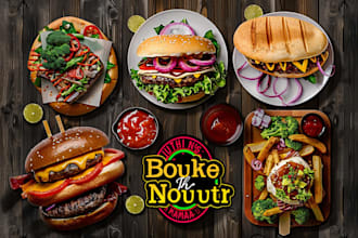 do restaurant, fastfood, BBQ, food truck and  food logo design