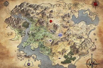 design unique hand drawn map vector illustration