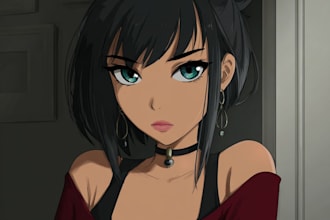 draw anime character design sheet