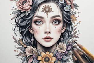 design a modern and minimalist tattoo design