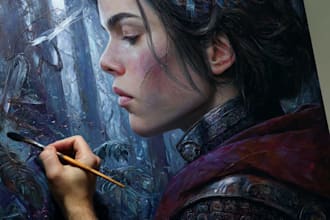 paint fantasy royal portrait for you