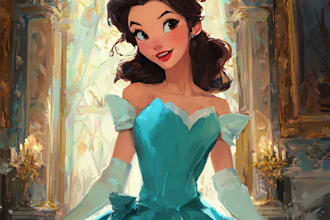 paint your portrait in disney style