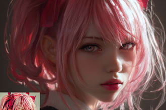 create a cute anime  portrait for you