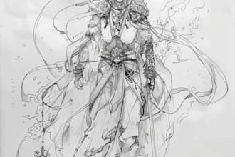 fantasy character sketch for you
