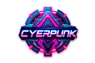 paint custom futuristic cyberpunk, mech, y2k logo design