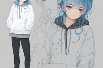 design anime character turnaround sheet professionally
