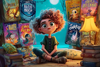 design professional cartoon style book cover