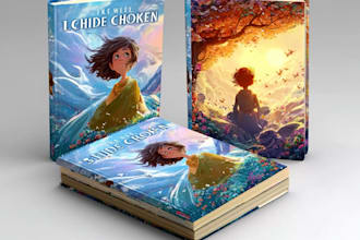 design a premium childrens book cover illustration