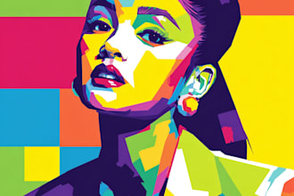 draw your photo into wpap pop art