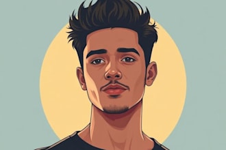 turn yourself a fabulous cartoon vector portrait art