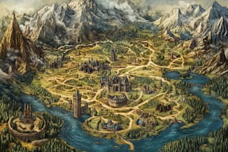 professional fantasy map for your novel