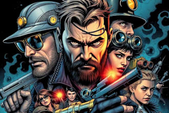 create ai comic book, illustrations any style