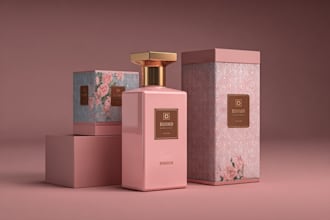 create modern product packaging design with dieline