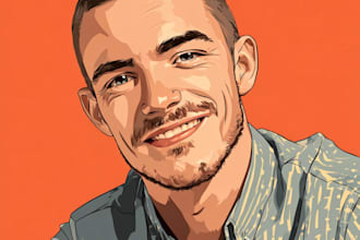 drawing cartoon vector portrait