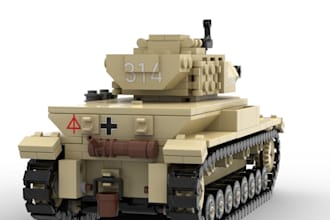 design custom lego moc model, military tanks, vehicles and brick builds