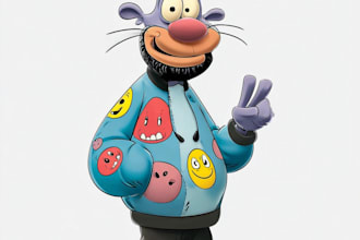 draw fun cartoon character